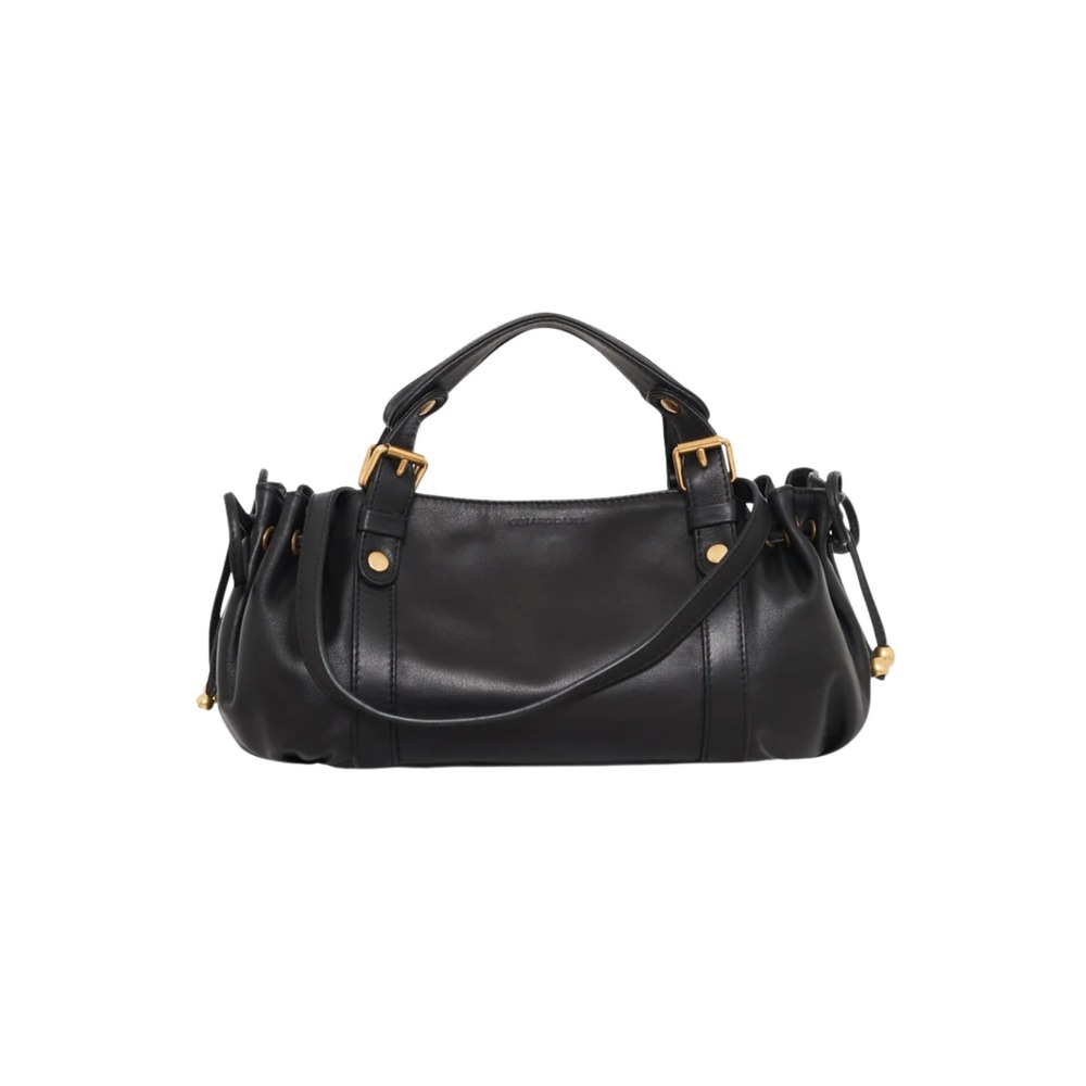 Gerard Darel 24H Mini Handbag Black Leather Gold Hardware Crossbody NWT $425